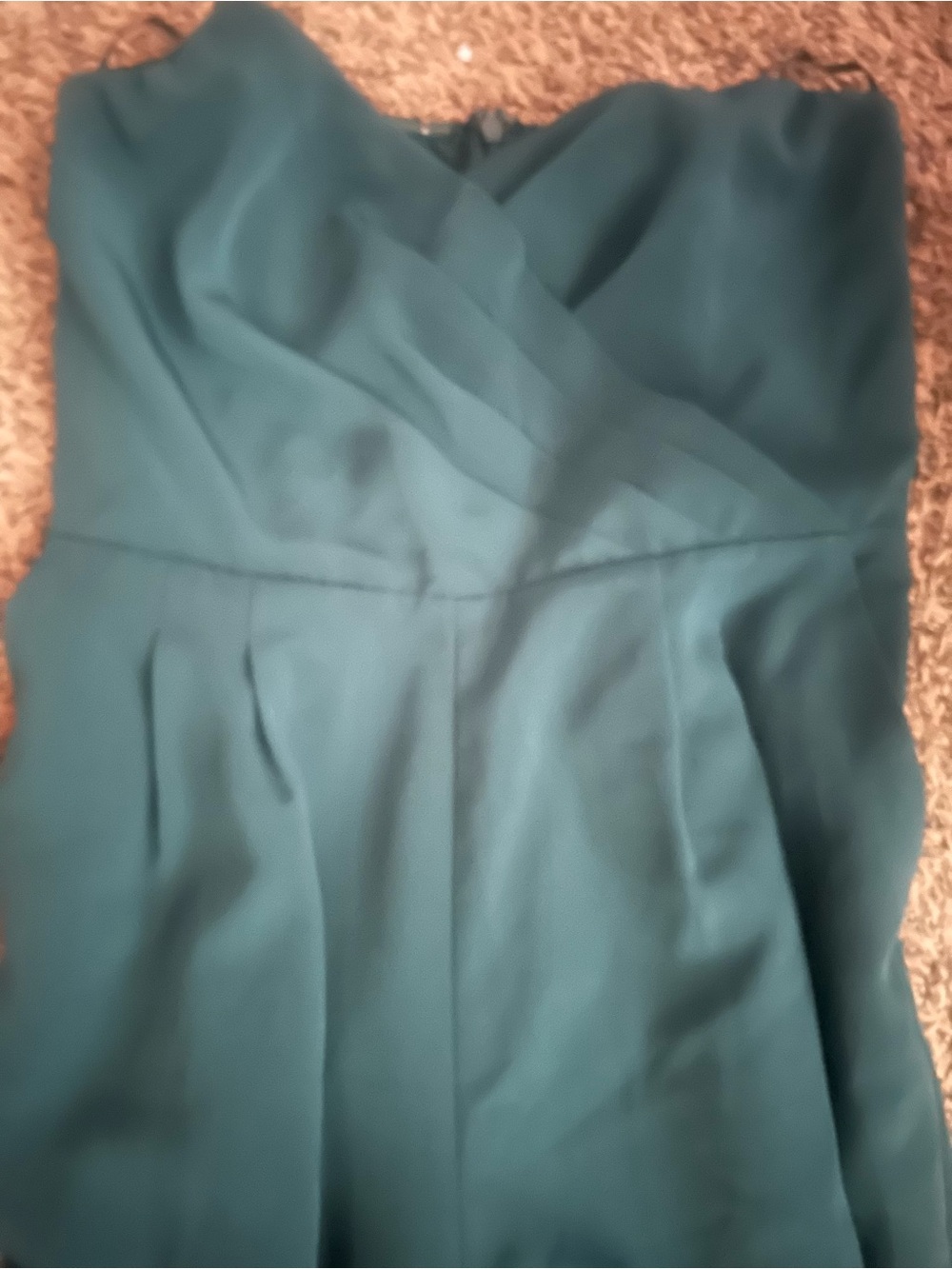 Elegant Emerald/Teal Strapless Jumpsuit